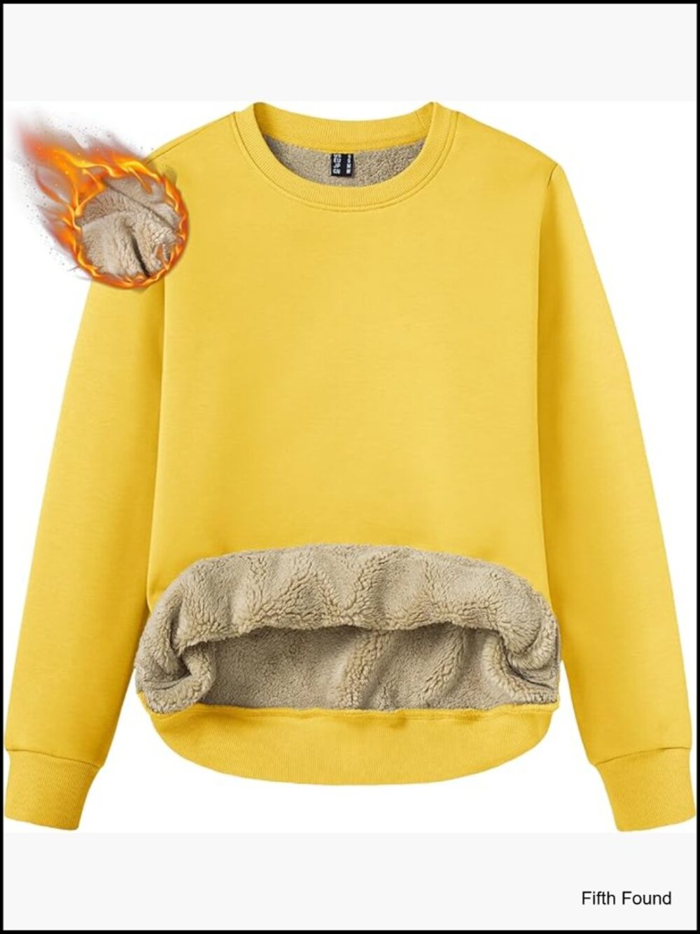 Crewneck Sweatshirt Fleece Lined Sherpa Pullover Winter Warm Sweaters Long